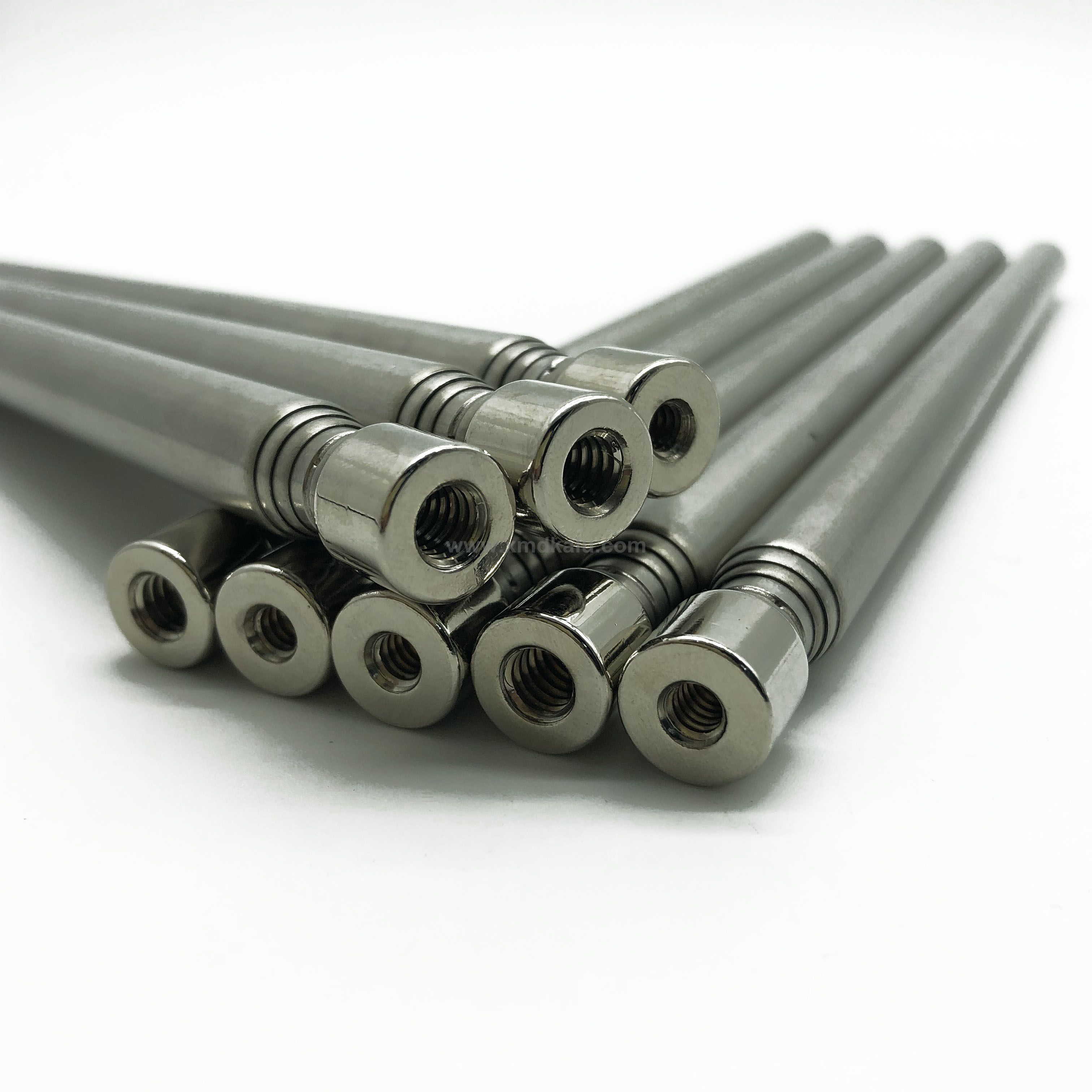 stainless steel telescopic pole with male/female screw head