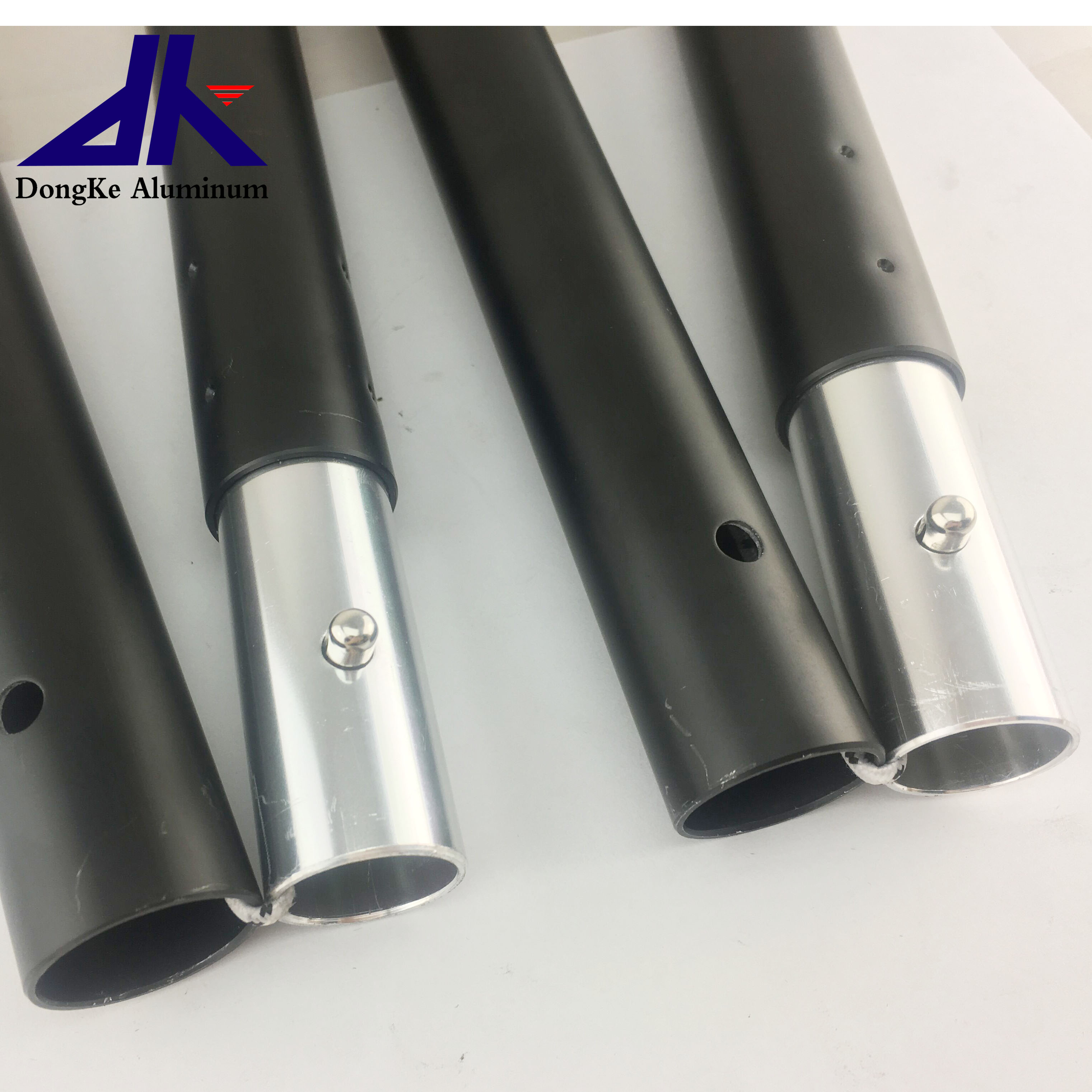 spring button lock tent poles with bungee cord connection