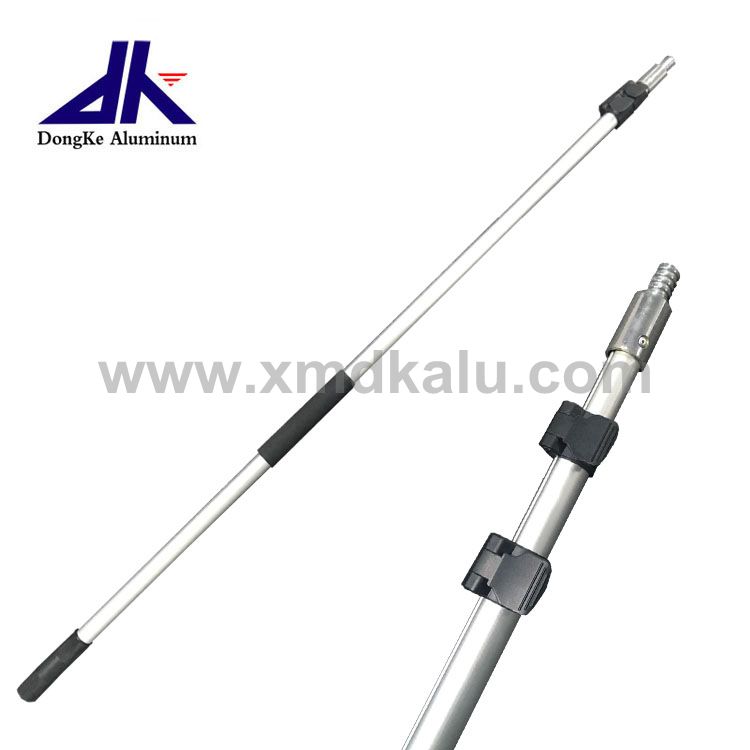Telescopic pole for window cleaning, gutter cleaning and hanging lights