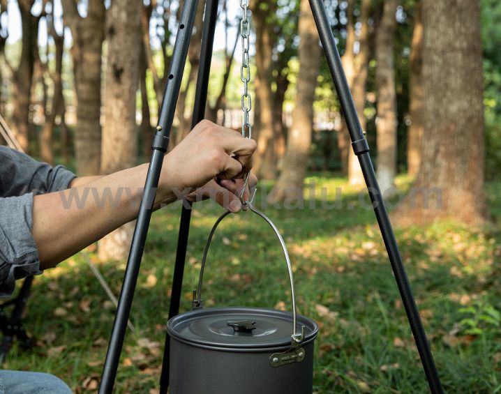 Campfire Tripod Camping Tripod With Adjustable Chain, Cooking Tripod With Storage Bag Campfire Grill Outdoor Bbq Barbecue Ing Pot
