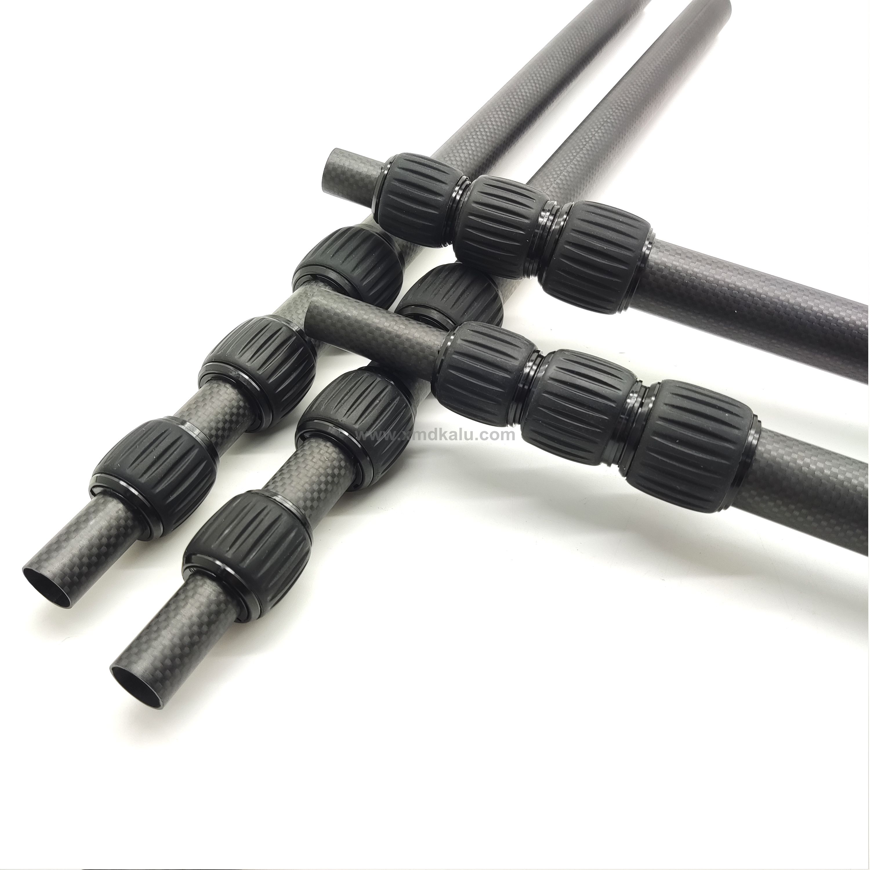 4.5ft Metal Detector Rod Carbon Fiber Tube Extension Pole Telescopic Pipe With Spin Lock