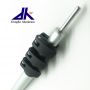 Telescoping pole with thread attachments