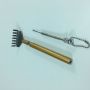 Stainless steel telescopic pole back scratcher hand shaped for itch