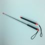 customized different color rubber hand grip with soft felt pointer pole stainless steel telescopic pole 