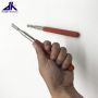 customized different color rubber hand grip with soft felt pointer pole stainless steel telescopic pole 