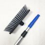 aluminum telescopic pole with twist lock spring button connect extended rod for window cleaning tool pole