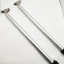 custom 180 degree folding desk leg aluminum with hole spring button lock adjustable pole for strong Laptop table leg