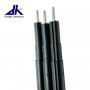 Spring button pole with thread end