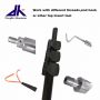 8 Meter Anodized Black 4 Sections Aluminum Telescopic Tool Extension Pole