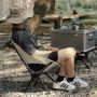 Large Folding Portable Moon Shape Chair Camping  Fishing Stool Art Painting Chair Breathable Beach Picnic