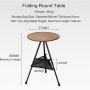 Easy Storage Round Foldable Adjustable Height Aluminum Picnic Table