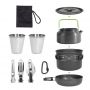 Outdoor Cookware Set Pot 2 To 3 People Aluminum Oxide Camping Non-stick Pot For Camping Picnic