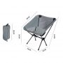 Outdoor Small Folding Portable Moon Shape Chair Fishing Stool Art Painting Chair Breathable Beach Picnic Chair
