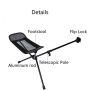 Outdoor Camping Moon Chair Foot Support Folding Footstool Foot Rest Picnic Portable