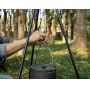 Outdoor Camping Campfire Tripod Aluminum Hanging Pot Bracket Picnic Rack Three Height Adjustable Tripod