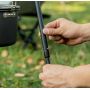 Camping Campfire Tripod Aluminum Hanging Pot Bracket Picnic Rack Adjustable Pole Extension