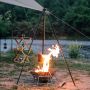Camping Campfire Tripod Aluminum Hanging Pot Bracket Picnic Rack Adjustable Pole Extension