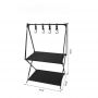 Outdoor Camping Portable Multi-layer Aluminum Alloy Folding Storage Shelving