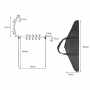 Outdoor heavy strong camping equipment iron lamp holder with hooks for camping