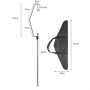 Outdoor heavy strong camping equipment iron lamp holder with hooks for camping
