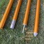 Removable Knurling Tip Camping Anodized Golden Aluminum Tent Pole