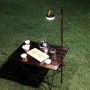 Outdoor Lamp Pole Portable Folding Small Light Pole 3 Sections Fold Inserted Strong Stand Camp Lamp Bracket