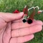 Outdoor Red Lamp Pole Folding Light Pole Portable Inserted Strong Stand Camp Lamp Bracket