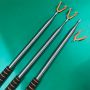 Amazon hot sell 14ft disc golf retriever double hook claw hook stick stainless steel telescopic pole