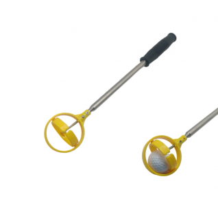 8 Sections 6FT Custom Plastic Handle Stainless Steel Telescopic Pole Disc Golf Ball Retriever