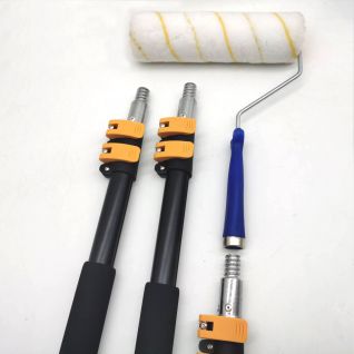 Adjustable 6.9 Feet Flip Lock Aluminum Telescopic Tube Paint Roller Brush Household Tool Rod