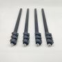 6FT Matt Black 4 Sections Flip Lock Heavy Duty Aluminum Telescopic Pole with M8 Female Thread
