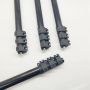 6FT Matt Black 4 Sections Flip Lock Heavy Duty Aluminum Telescopic Pole with M8 Female Thread