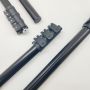 6FT Matt Black 4 Sections Flip Lock Heavy Duty Aluminum Telescopic Pole with M8 Female Thread