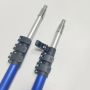 5FT Matt Anodized Blue Aluminum Extension Pole with 3/4 ACME Thread Used Near Sea Water