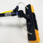 3.6m telescopic tube flip locking clamp solar panel cleaning brush car wash brush with long handle aluminum extension pole