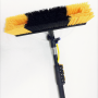 3.6m telescopic tube flip locking clamp solar panel cleaning brush car wash brush with long handle aluminum extension pole
