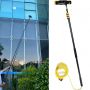 3.6m telescopic tube flip locking clamp solar panel cleaning brush car wash brush with long handle aluminum extension pole