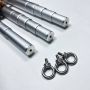 Multi-Section Aluminum Telescopic Rod with Eyelet, Twist Lock Handle for Camping, Hiking, and Industrial Use