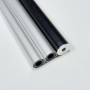Anodized silver black aluminum telescopic pole with twist lock pro