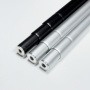 Anodized silver black aluminum telescopic pole with twist lock pro