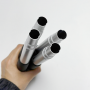 3 Sections Anodized Silver Aluminum Telescopic Pole with Internal Friction Lock No-rotation